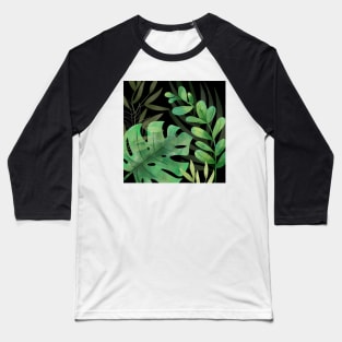 Green Oasis_Black Background Baseball T-Shirt